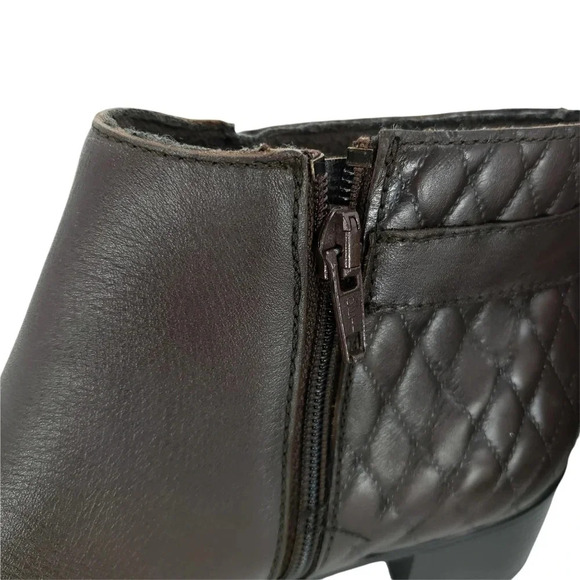 Munro Ankle Boots Bootie Jolynn Quilted Stack Block Heel - Picture 5 of 12